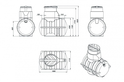 Емкость подземная «Rostok» U 1250л в Ишиме